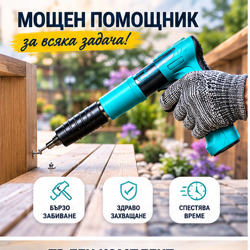 Pistol manual pentru fixarea cuielor + 100 CUIE CADOU