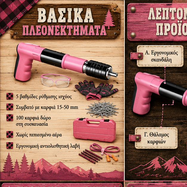 Pistol manual pentru fixarea cuielor + 100 CUIE CADOU