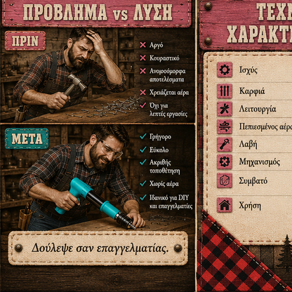 Pistol manual pentru fixarea cuielor + 100 CUIE CADOU