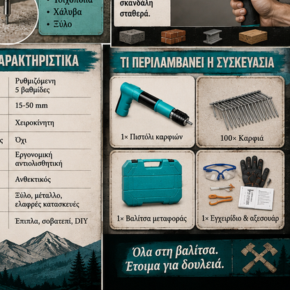 Pistol manual pentru fixarea cuielor + 100 CUIE CADOU