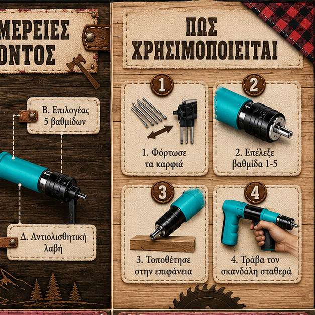 Pistol manual pentru fixarea cuielor + 100 CUIE CADOU