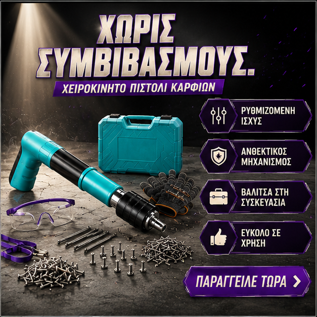 Pistol manual pentru fixarea cuielor + 100 CUIE CADOU