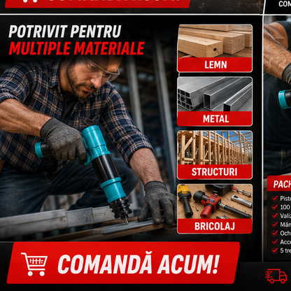 Pistol manual pentru fixarea cuielor + 100 CUIE CADOU