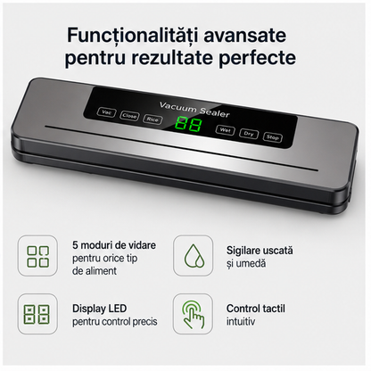 Aparat de Vidat Vacuum Sealer + 10 Pungi
