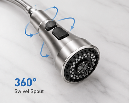 Extensie robinet pivotant cu 3 moduri pulverizare