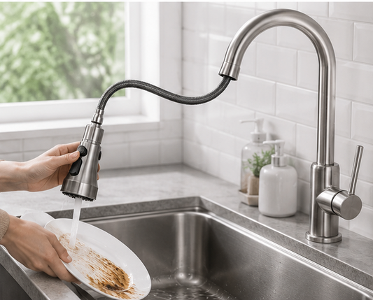 Extensie robinet pivotant cu 3 moduri pulverizare