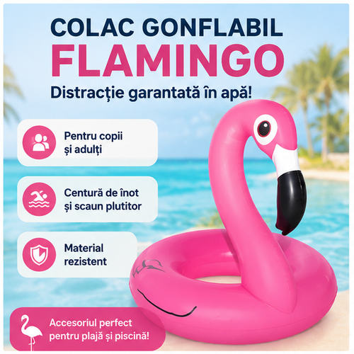 Colac gonflabil Flamingo 90-120 cm