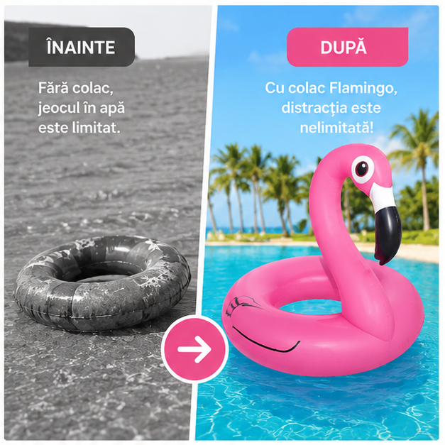 Colac gonflabil Flamingo 90-120 cm