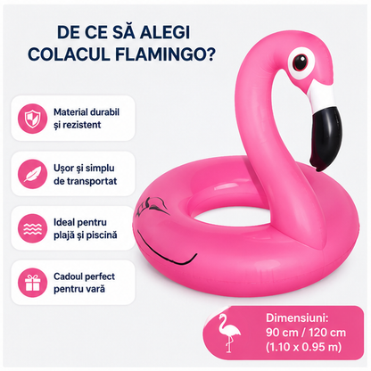 Colac gonflabil Flamingo 90-120 cm
