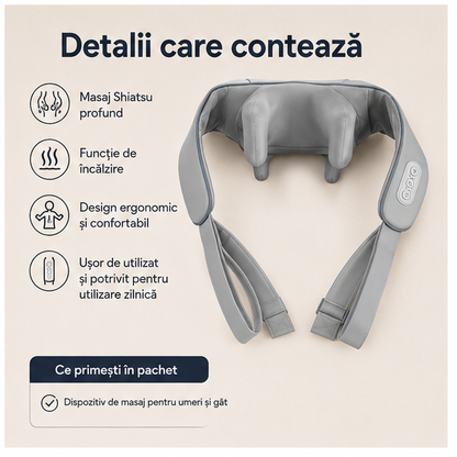 Masager Neck & Shoulders MT6533 - Aparat Masaj Incalzitor