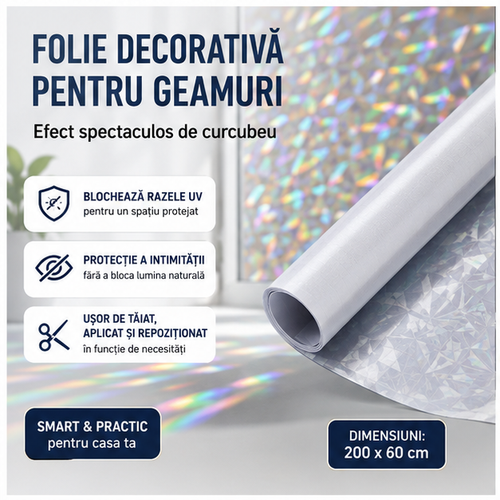 Folie Decorativă Autoadezivă Curcubeu 200x60cm