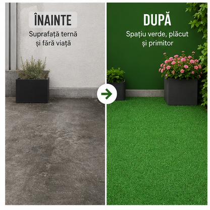 Gazon artificial, e-floor, polipripilena, vedra,inaltime 25mm, dim 200cmx100cm, verde