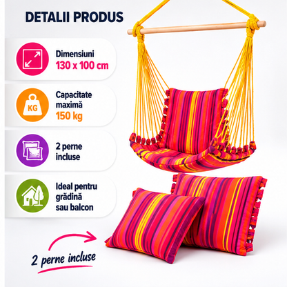 Hamac din bumbac rezistent 240x160cm
