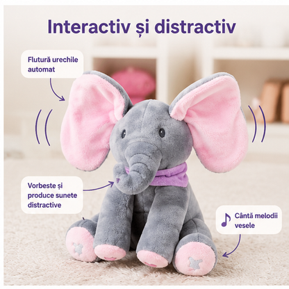 Elefant Interactiv Cici Cucu Bau - Jucarie de Plus