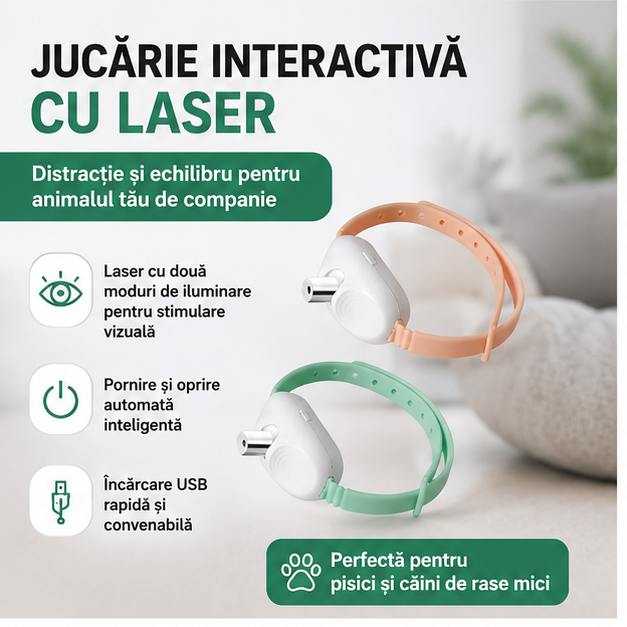 Jucărie Interactivă cu Laser și Lumină LED
