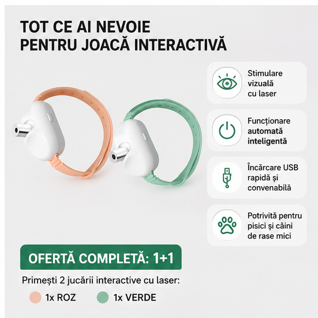 Jucărie Interactivă cu Laser și Lumină LED