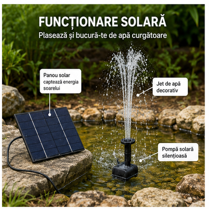 Kit Fantana Solara cu Pompa Solara pentru Gradina