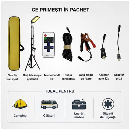 Kit Nocturna eLIVE FR-04 - Proiector LED Camping 47W Waterproof