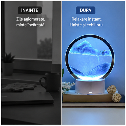 Lampa decorativa tip clepsidra 16x19 cm - Nisipuri miscatoare