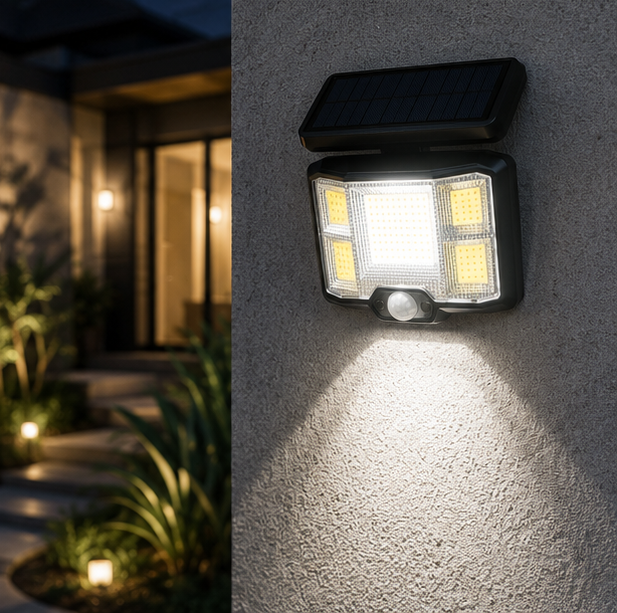 Lampa Solara de Exterior cu Telecomanda 168 LED