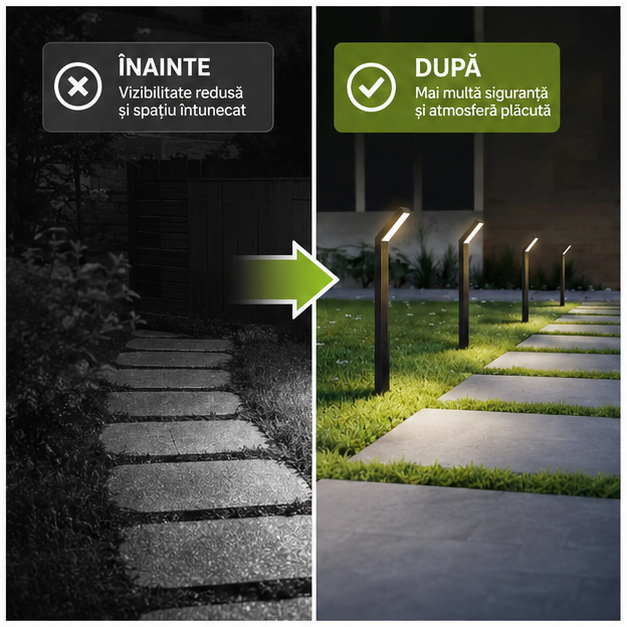 Lampa solara gradina/perete 90 LED 3 moduri 1M