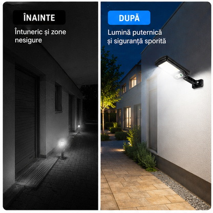 Lampa Solară Stradală LED cu Telecomandă