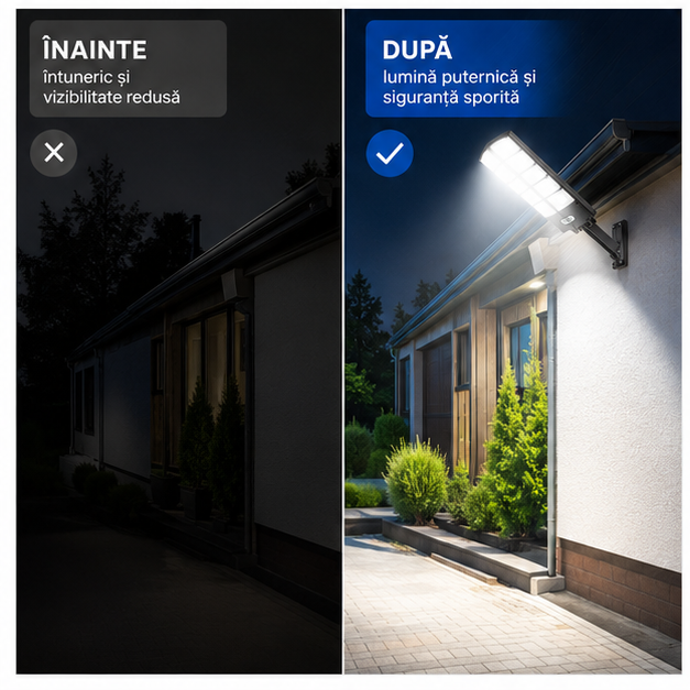 Lampa Stradala Solara Integrata cu Telecomanda 85 RON