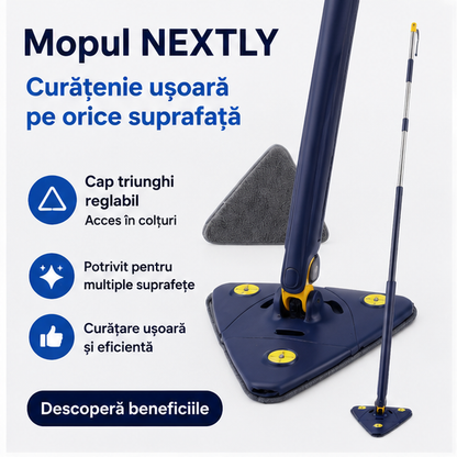 Mop cu Cap Triunghi Reglabil NEXTLY