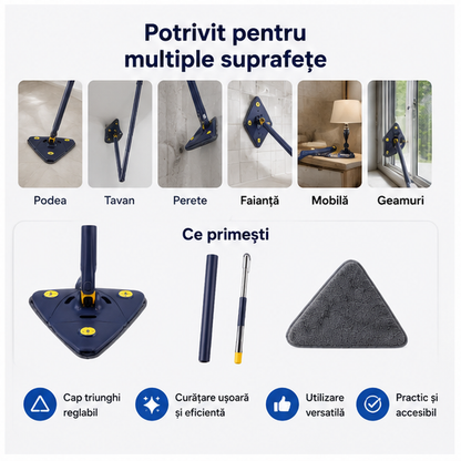 Mop cu Cap Triunghi Reglabil NEXTLY