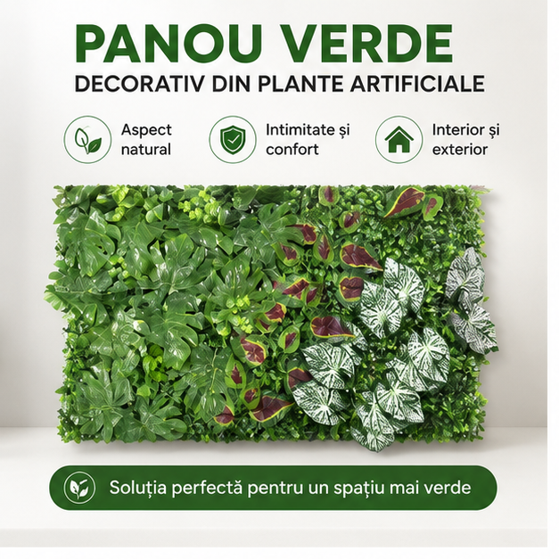 Panou verde decorativ 60cmx40cm - COD 548-5