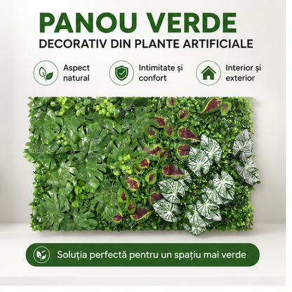Panou verde decorativ 60cmx40cm - COD 548-5