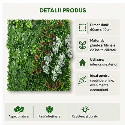 Panou verde decorativ 60cmx40cm - COD 548-5