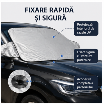 Parasolar Auto EDAR UV 147x70 cm cu Ventuze