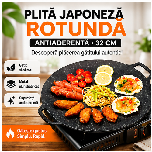 Plita Japoneza Antiaderenta 32cm - Gatire Sanatoasa