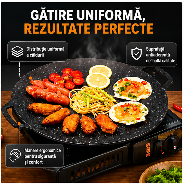 Plita Japoneza Antiaderenta 32cm - Gatire Sanatoasa