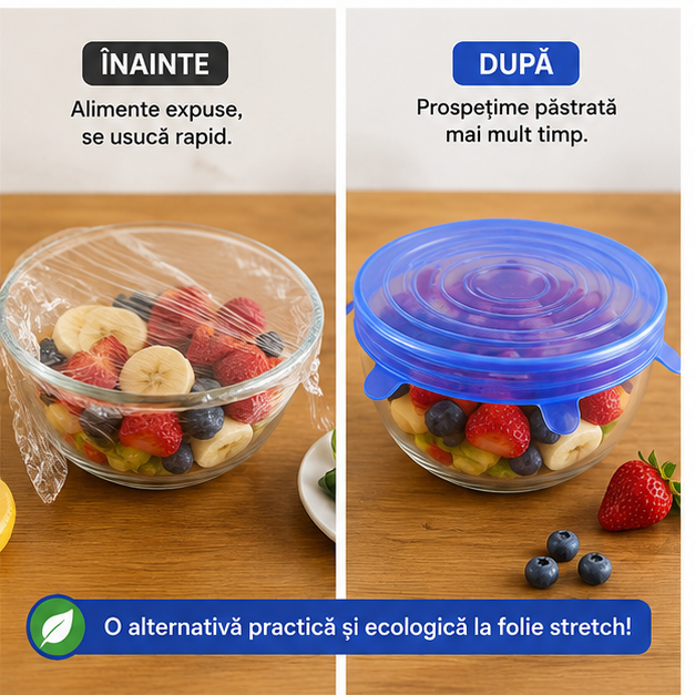 Set 6 Capace Flexibile Silicon Marimi Diferite