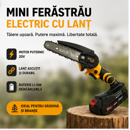 Mini ferăstrău electric cu lanț EPICA Star 20V
