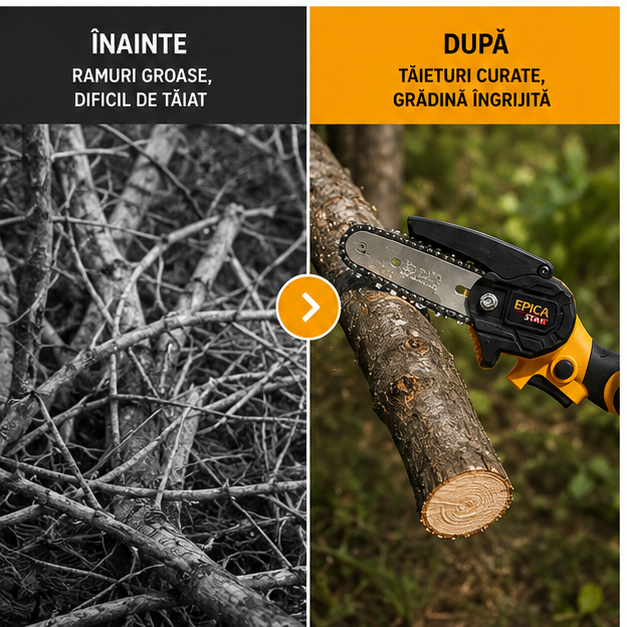 Mini ferăstrău electric cu lanț EPICA Star 20V