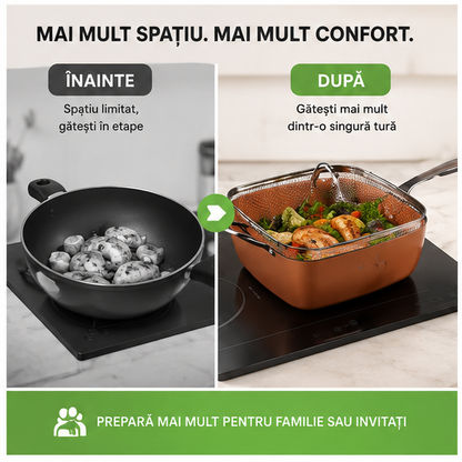 Set tigaie patrata non-aderenta
