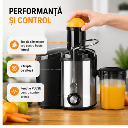 Storcator Electric 2 in 1 Fructe/Legume 800W cu 2 Recipiente
