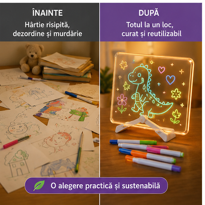 Tableta de Scris pentru Copii cu LED și USB