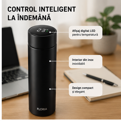 Termos Digital Inox 500ml FLORIA ZLN 0804 Negru