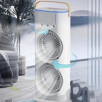 Ventilator dublu, cu iluminare RGB, racire 16 grade Celsius
