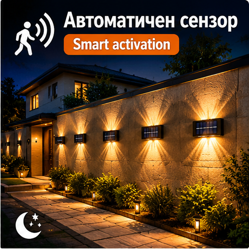 SET 8 LAMPI BIDIRECTIONALE, 15CM, 10 LED-URI