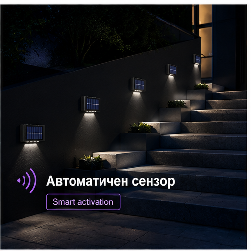 SET 8 LAMPI BIDIRECTIONALE, 15CM, 10 LED-URI