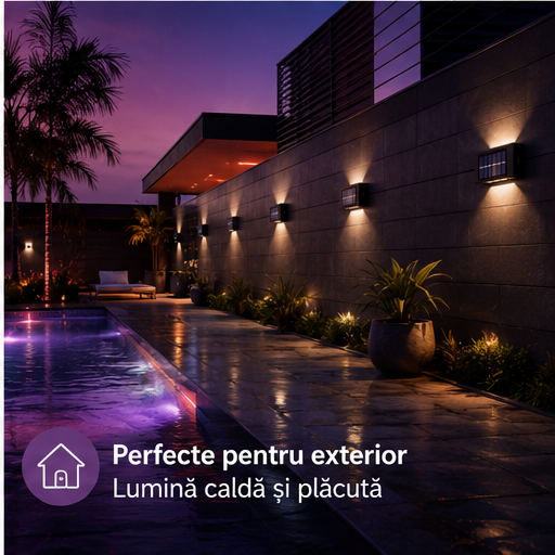 SET 8 LAMPI BIDIRECTIONALE, 15CM, 10 LED-URI