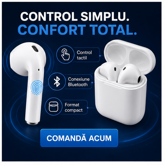 Casti Bluetooth Wireless connectare fara fir
