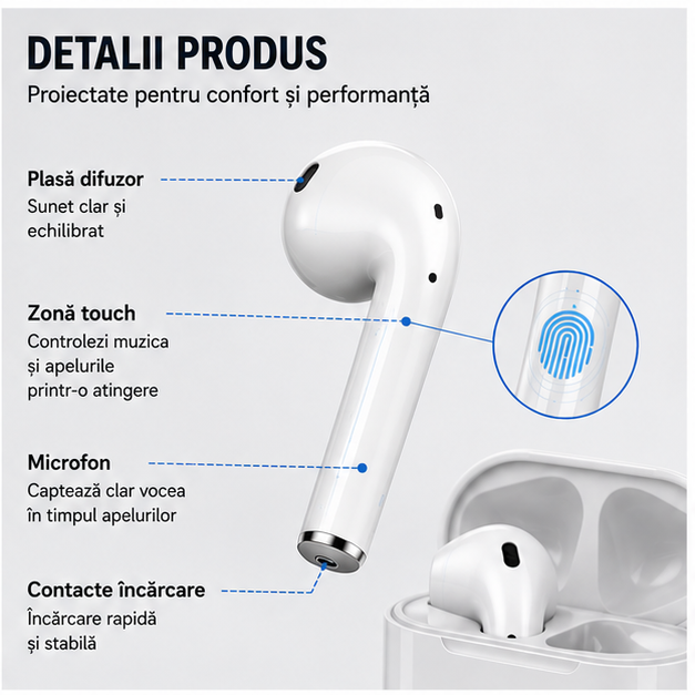 Casti Bluetooth Wireless connectare fara fir