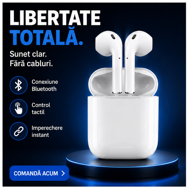 Casti Bluetooth Wireless connectare fara fir