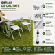 Set masă camping pliabilă cu 4 scaune jrh aluminiu ușor, reglabil pe înălțime, portabil pentru picnic, grătar, excursii, pescuit 120×60 cm
